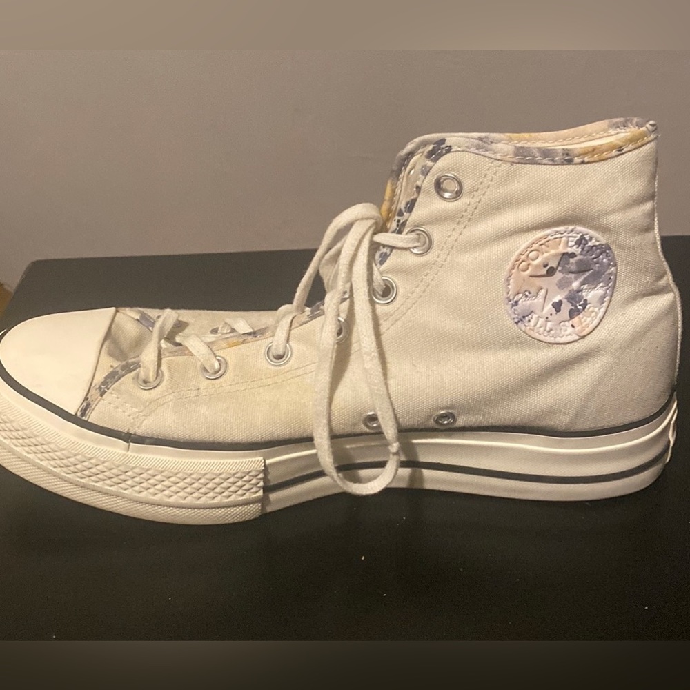 white high top platform converse